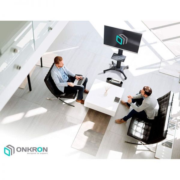 Мобильная стойка для телевизора с полкой ONKRON TS2551 чёрная