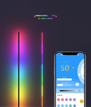 RGB торшер 1500мм чёрный управление с телефона